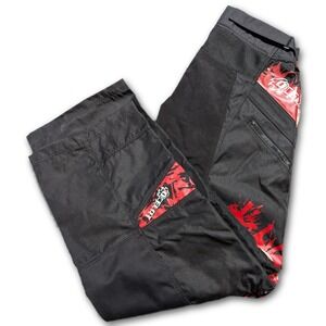 Ocelot Motocross Pants Mens 38x32 Black Red Convertible Polyester Nylon Graphic